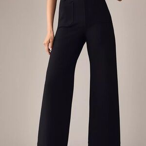 Anthropologie Collette Black Wide-Leg Pants